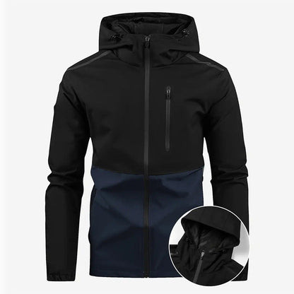 Herren Übergangsjacke Funktional Mit Kapuze Wasserabweisend