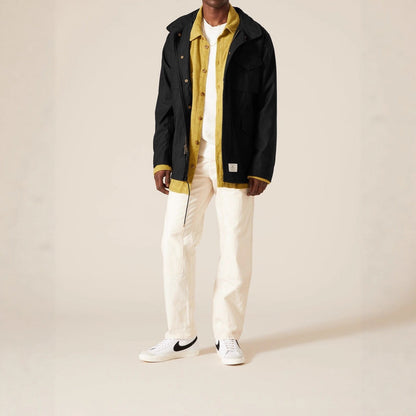 Herren Parka Jacke Wasserabweisend mit verstellbarem Kragen und Taschen