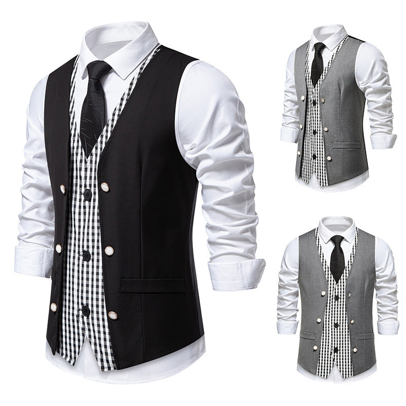 Herren Weste Elegant Kariert Modern - BerlinGlamour