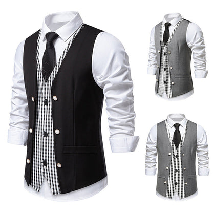 Herren Weste Elegant Kariert Modern - BerlinGlamour