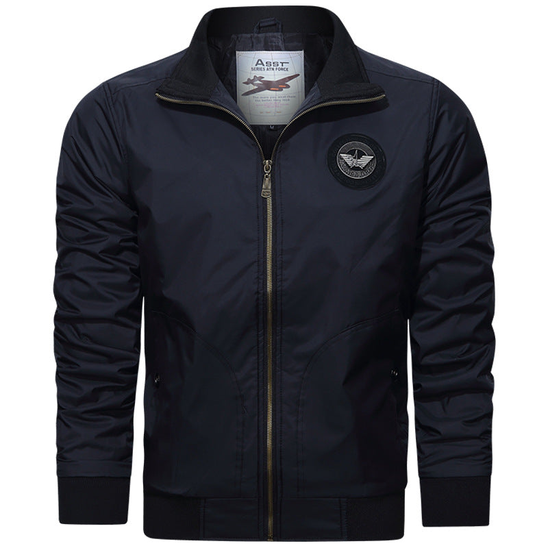 Leder Pilotenjacke Herren Lässig Modern
