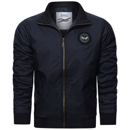 Leder Pilotenjacke Herren Lässig Modern
