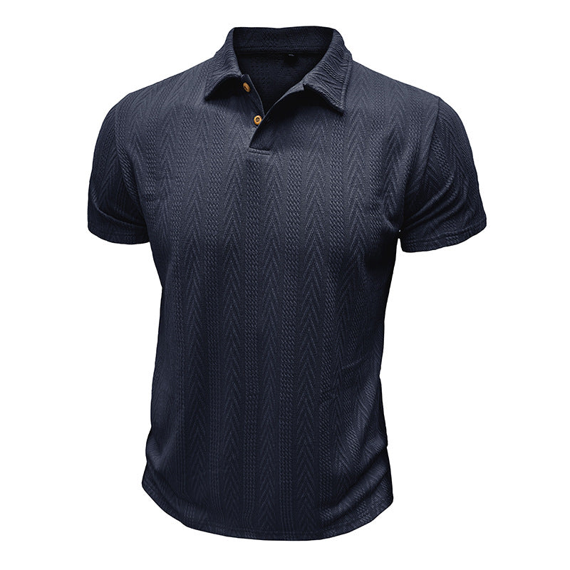 Herren Poloshirt Kurzarm Strukturiert Modern Berlin Style