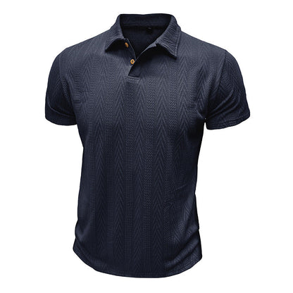 Herren Poloshirt Kurzarm Strukturiert Modern Berlin Style