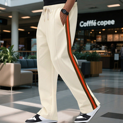 Herren Freizeithose mit Streifen Bequem Modern