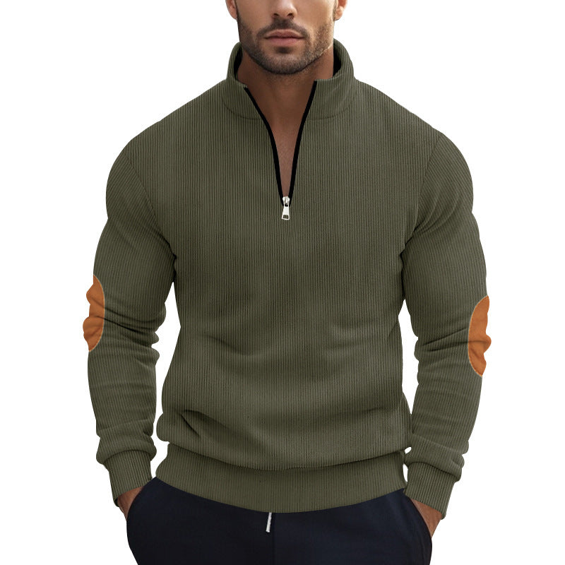 Herren Strickpullover Modern mit Reißverschluss Elegant