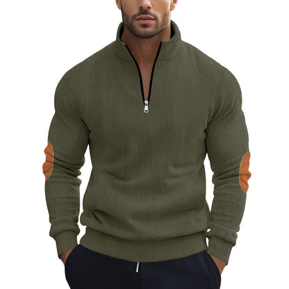 Herren Strickpullover Modern mit Reißverschluss Elegant