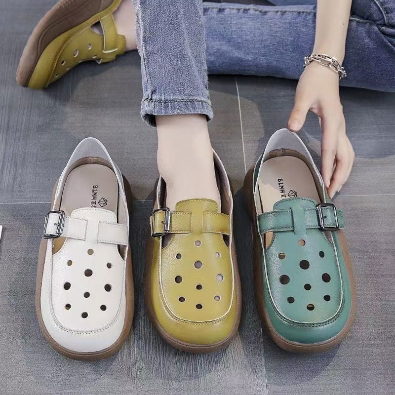Damen Clogs Modisch Schnalle Praktisch Komfortabel - BerlinGlamour