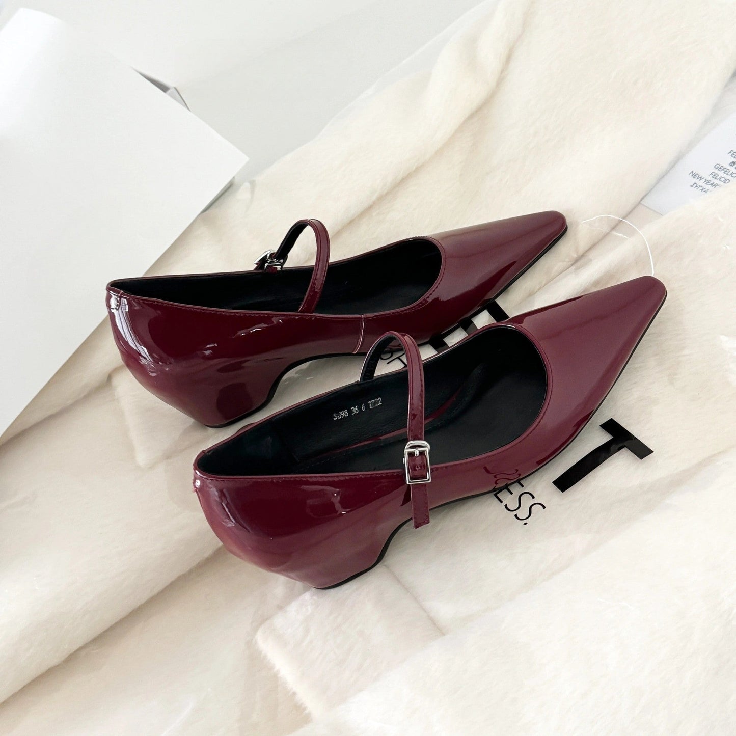 Elegante Damen Slingback Ballerinas Spitze Schuhe