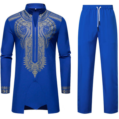 Herren Kaftan Outfit Traditionell Stickerei Elegante Mode - BerlinGlamour