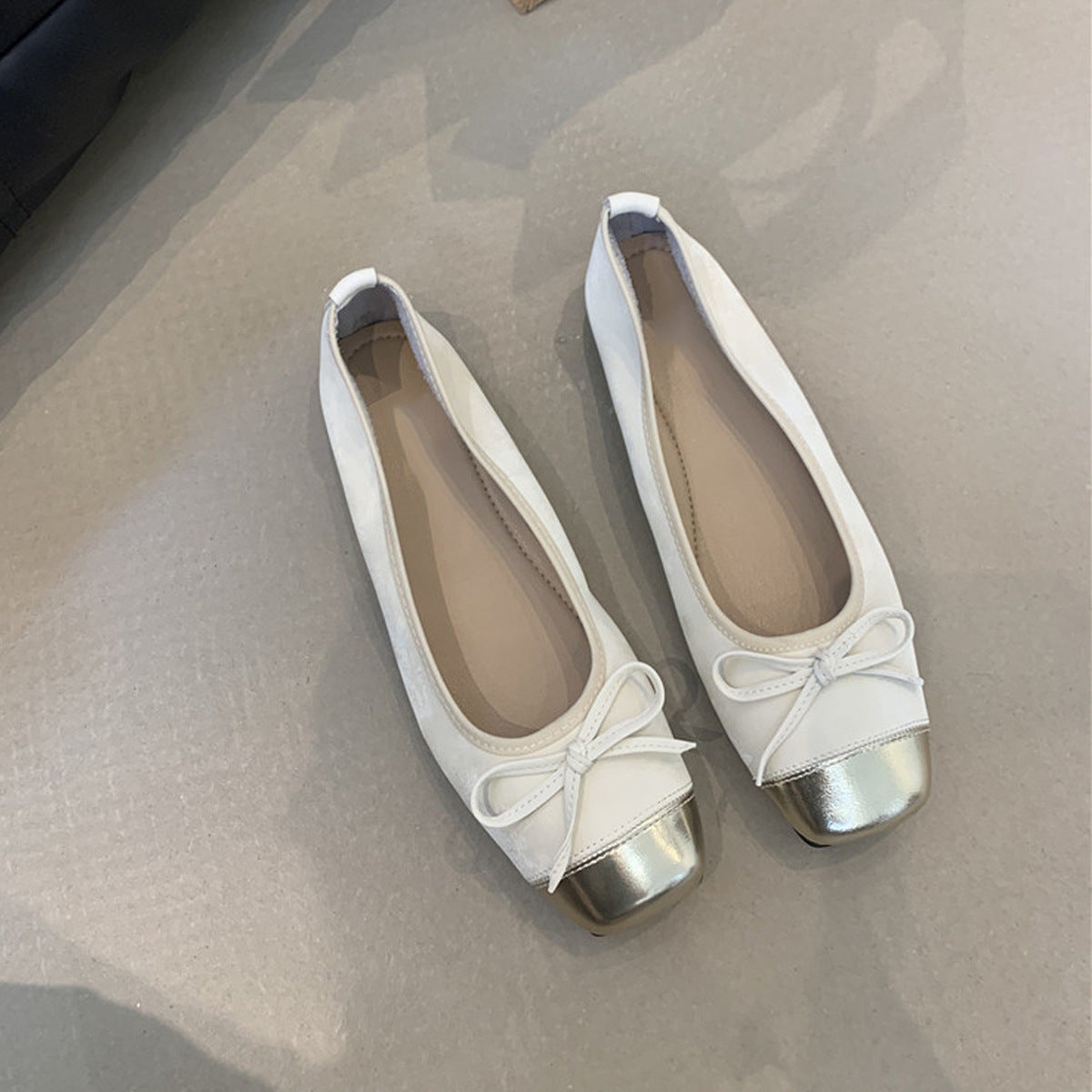 Damen Ballerinas Elegante Glanz Schuhe Zierlich