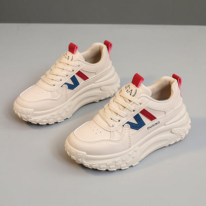 Damen Sneaker Chunky Bequem Dämpfend Weiße Sportschuhe