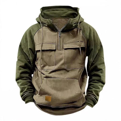 Herren Kapuzenjacke Funktional mit Taschen Wasserabweisend