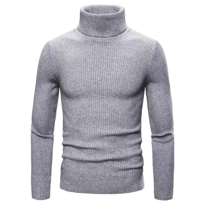 Herren Rollkragenpullover Fein Rippenstruktur Elegante Qualität