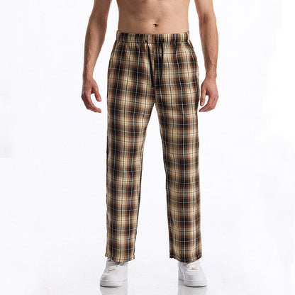 Herren Pyjama-Hose Flanell Bequem Gummibund Komfort