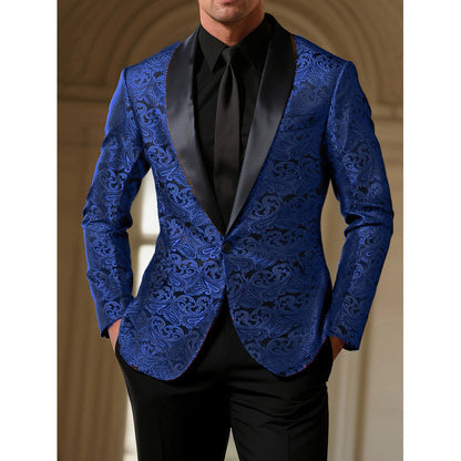 Herren Blazer Smoking Elegant Mit Muster