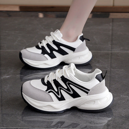 Damen Sneaker Chunky atmungsaktiv Weite Sohle