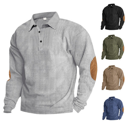 Herren Hemd Langarm Leder Details Modern - BerlinGlamour