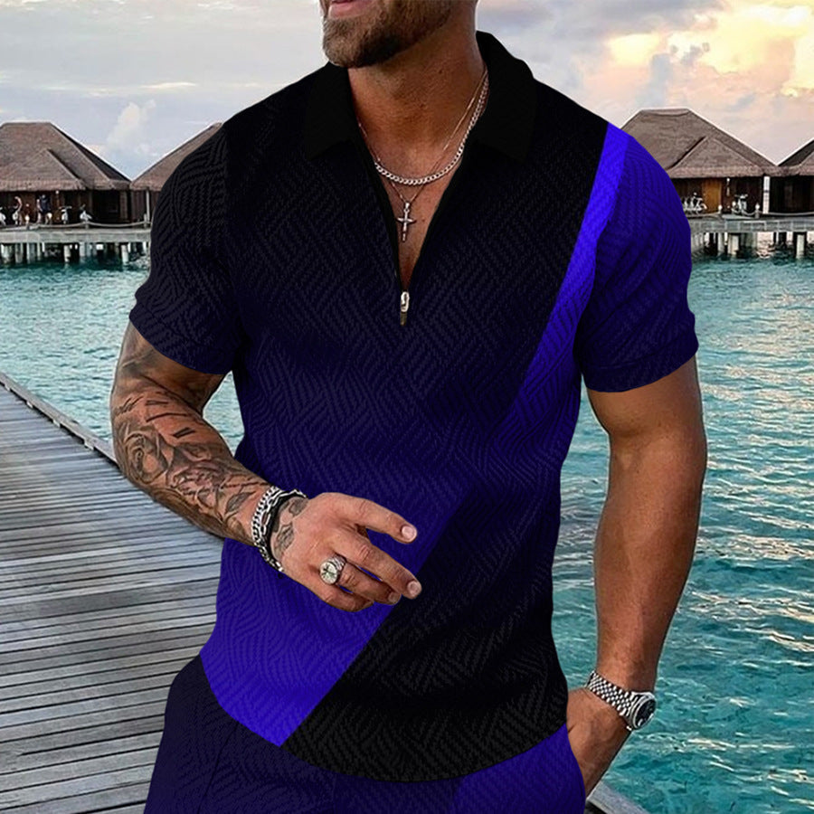 Elegantes Herren Hemd Kurzarm Modern Knopfleiste