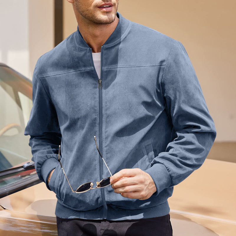 Herren Sportjacke Lässig mit Taschen Grau