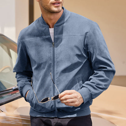 Herren Sportjacke Lässig mit Taschen Grau
