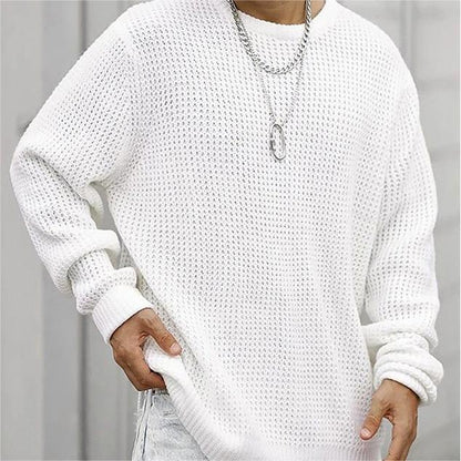 Herren Strickpullover Wabenmuster Komfortabel Modern