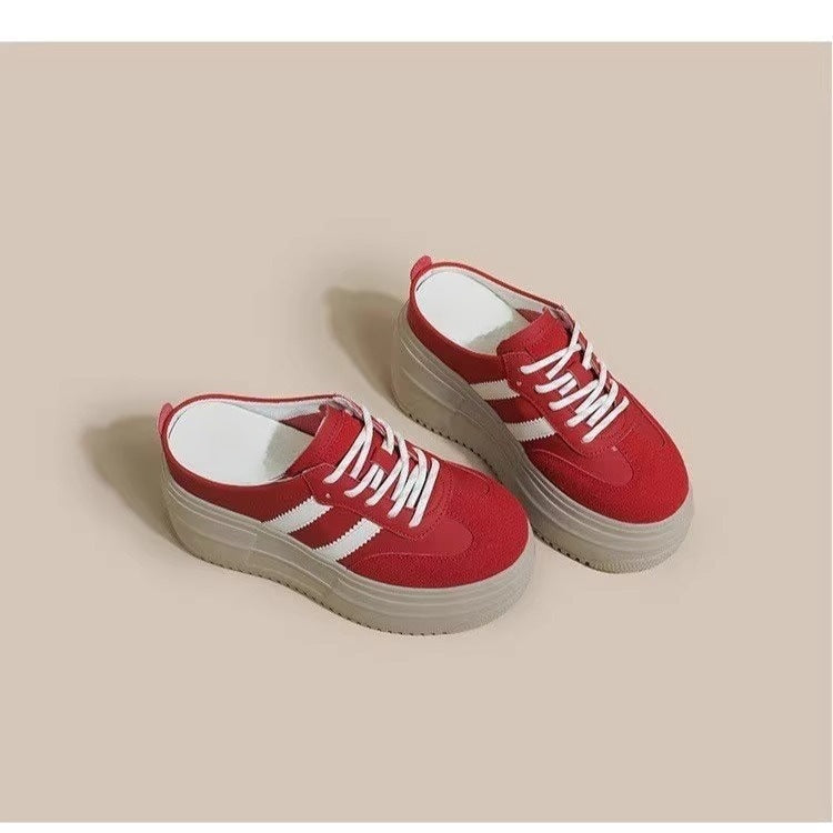 Damen Sneaker Plateau Sportlich Bequem Dämpfung