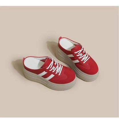 Damen Sneaker Plateau Sportlich Bequem Dämpfung