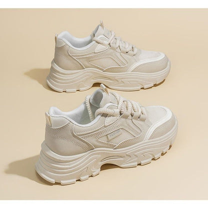 Damen Sneaker Chunky Bequem Dämpfende Sohle Sportlich - BerlinGlamour