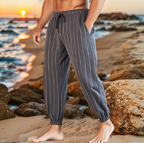 Herren Strandhose Streifen Sommerhose Moderne