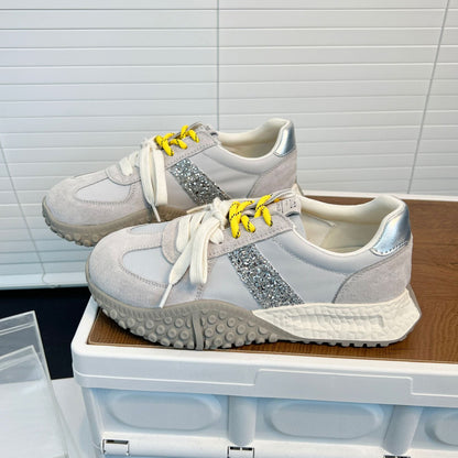 Damen Sneaker Sportlich Glitzer Schuhe Rutschfest