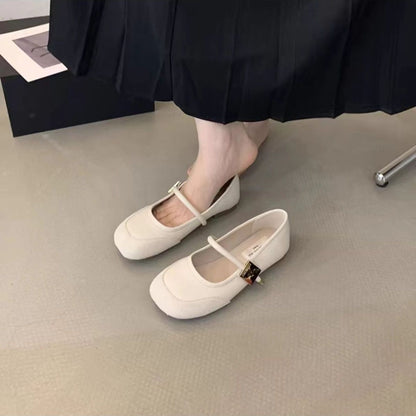 Damen Ballerina Schuhe Elegantes Design Mit Riemen Modern