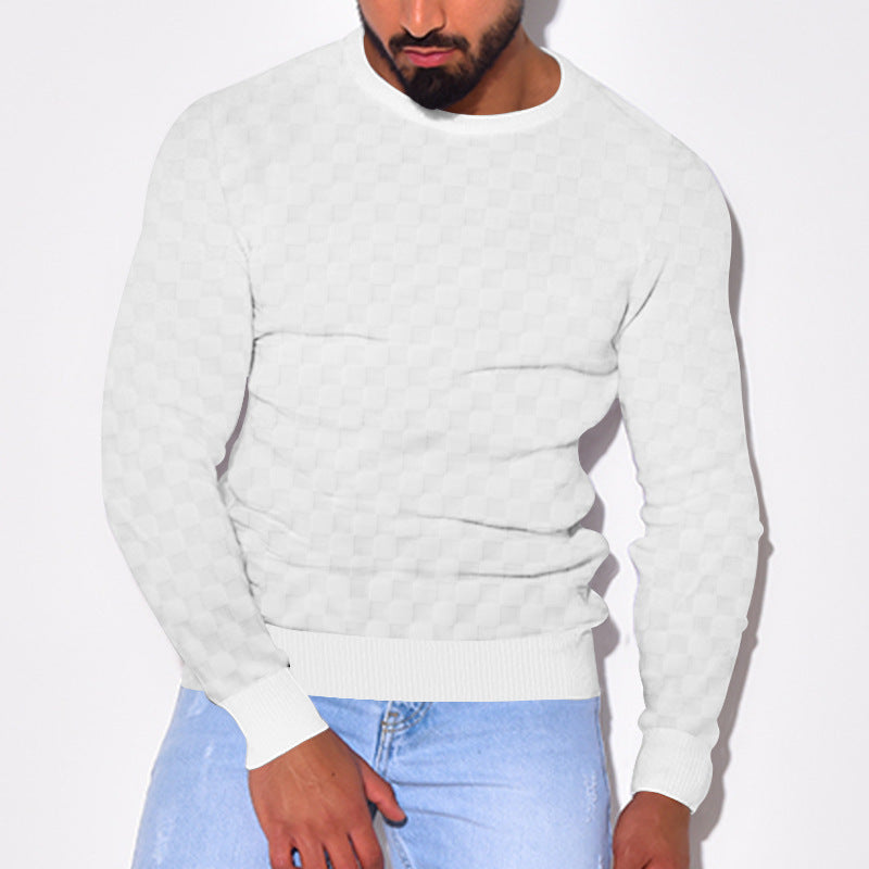 Herren Pullover Strukturstoff Modern Elegant