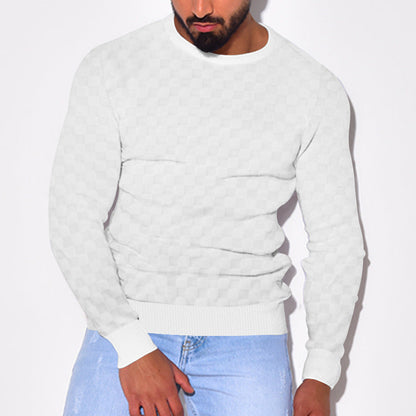 Herren Pullover Strukturstoff Modern Elegant