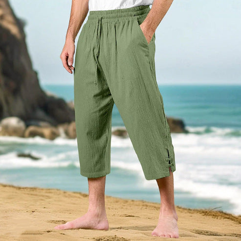 Herren Strandhose Bequem Elastisch Mit Schlitzen