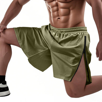 Herren Sportshorts Elastisch Mit Reißverschluss