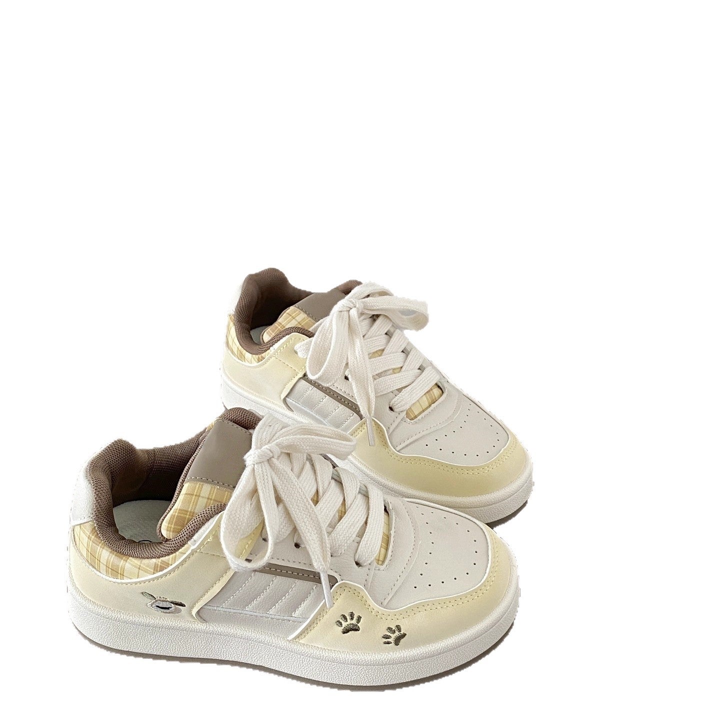 Damen Sneaker Karomuster Bequem Moderne Dämpfung
