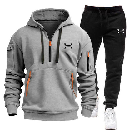 Herren Sportanzug Jogging Set mit Taschen Modern Sportlich