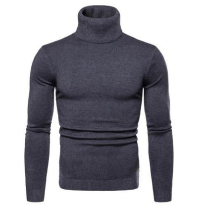 Herren Rollkragenpullover Merinowolle Weich Warm
