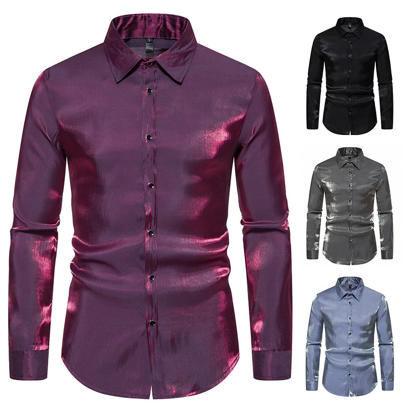 Herren Langarmhemd Glitzernd Elegant Berlin - BerlinGlamour