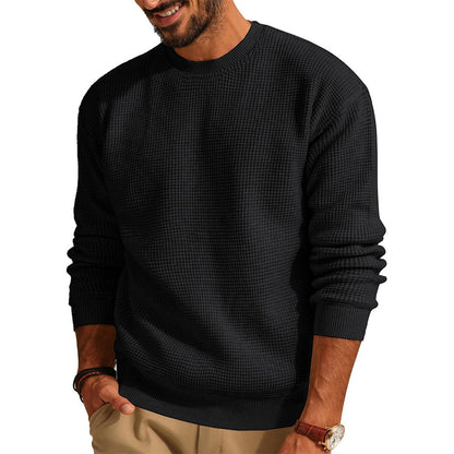 Herren Sweatshirt Rundhals Modern Strukturiert - BerlinGlamour