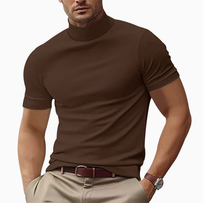 Herren T-Shirt Kurzarm Turtleneck Modern Berlin Style