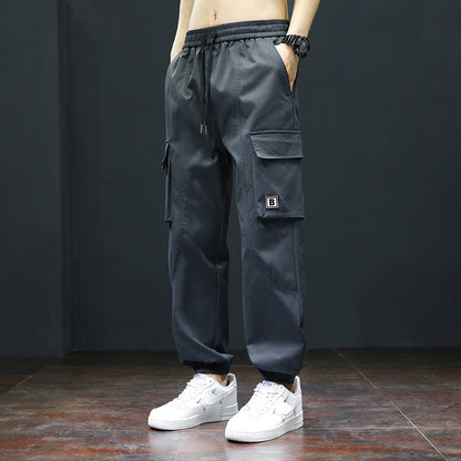 Herren Cargo-Hose mit Taschen Verstellbar Bequem