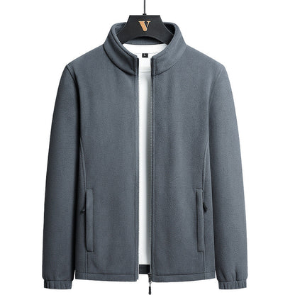 Herren Fleecejacke Warm Hochkragen mit Taschen