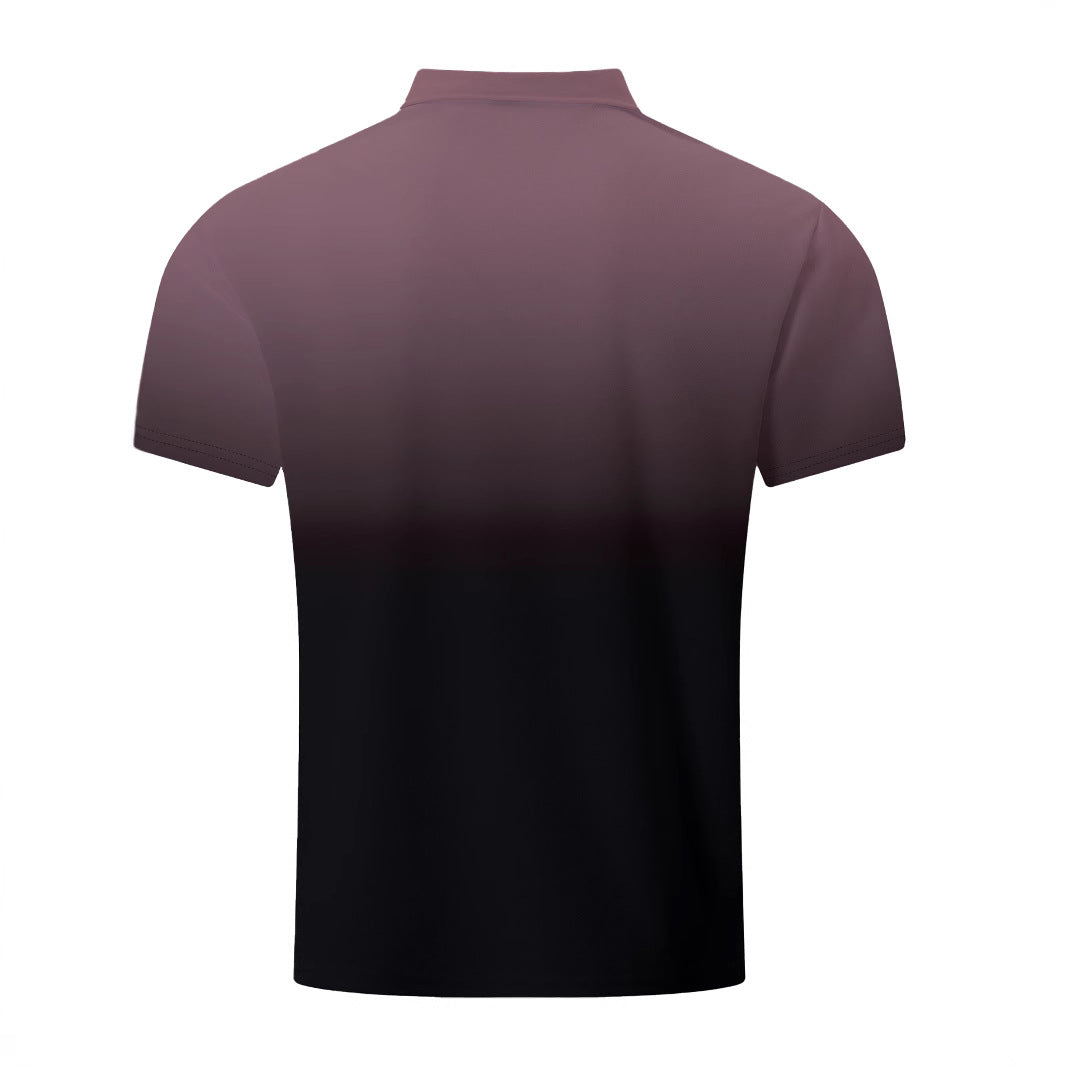 Herren Poloshirt Farbverlauf Modern Sportlich