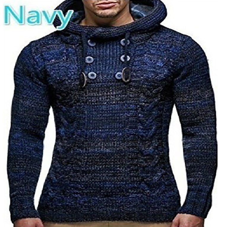Herren Kapuzenpullover Strickmuster Modern Trendy