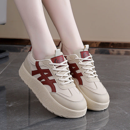Damen Plateau Sneaker Sportlich atmungsaktiv Komfortabel