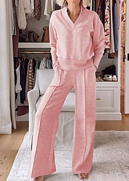 Damen Freizeit-Set Großzügig V-Ausschnitt Trendy
