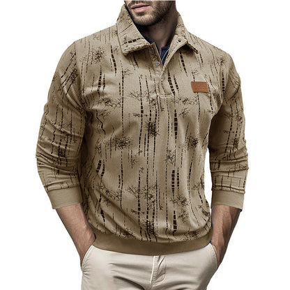 Herren Pullover Stehkragen Modern Muster