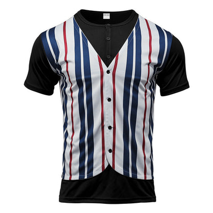 Herren Hemd Kurzarm Streifenmuster Modern Berlin Style